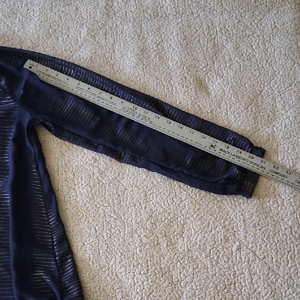 Buddy Love Navy Sheer Blouse - Picture 3 of 5